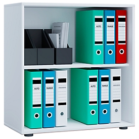 Etagère à dossiers, en bois, 2 OH, étagère réglable en hauteur, L 700 x P 400 x H 740 mm, blanc