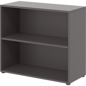 Etagère de bureau TEMPIO - en bois- L 800 x P 340 x H 720 mm - 2 HC - anthracite