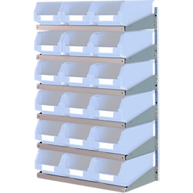 Étagère murale 6 LK, 6 tablettes, sans bacs, L 1 000 x l 640 x P 300 mm