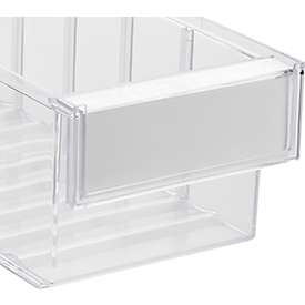 Etiketten, für Treston Schubladen Serie 3015/4015, B 120 x H 41 mm, Karton, weiß, 100 Stück
