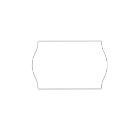 Etiketten met gegolfde rand, 26 x 12 mm, 10 rollen, wit (verwijderbaar)