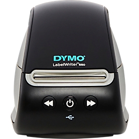 Etikettendrucker DYMO® LabelWriter™ 550, Thermodirektdruck, 300 x 300 dpi, 62 Etiketten/min, Auto-Erkennungsfunktion, USB, inkl. Etiketten