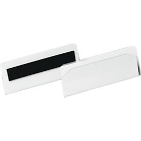 Etikettentasche Durable Hard Cover, magnetisch, scannertauglich, B 100 x H 38 mm, PET-Hartfolie, transparent
