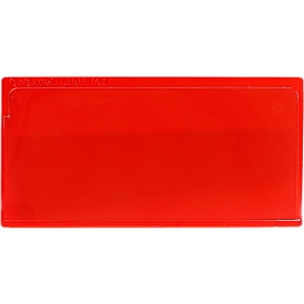 Etikettentasche Label PLUS, selbstklebend, 50x110, rot