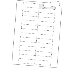 Etiquetas de cartón ORGATEX color, 25 x 100 mm, blanco, 220 uds.