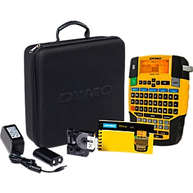Étiqueteuse DYMO® Rhino™ 4200, pour étiquettes jusqu'à 19 mm de largeur, clavier QWERTZ, alimentation par batterie ou sur secteur, ruban d'étiquetage inclus, dans un coffret de transport