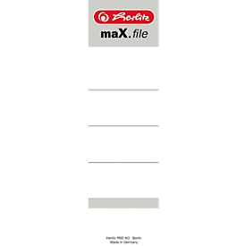 Étiquette pour classeur protect herlitz, largeur de tranche 80 mm, à insérer, 10 p.