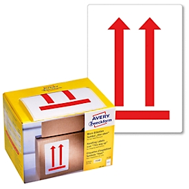 Étiquettes d'avertissement « Oben » (« haut »), haute luminosité, 200 p., rectangulaire