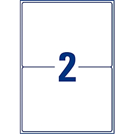 Étiquettes d'envoi du formulaire d'objectif AVERY®, 199,6 x 143,5 mm, 300 feuilles, blanc
