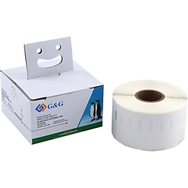 Etiquettes G&amp;G, compatibles avec Dymo 11356/s0722560, 41 x 89 mm, autocollantes, amovibles, papier thermique, blanc, 1 x 300 pièces