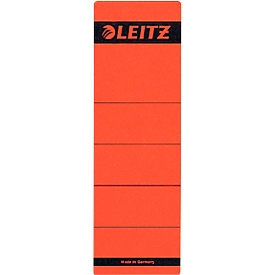 Étiquettes pour classeur à levier, pour une largeur de dos de 80 mm, autocollantes, 10 pièces, rouge