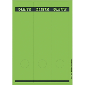 Étiquettes pour classeurs longues LEITZ®, imprimable, largeur de tranche 80 mm, autocollant 75 p., vert
