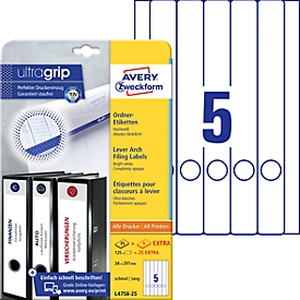 Etiquettes pour plieuses de cibles AVERY® 125 + 25 pièces Etiquettes pour plieuses de cibles AVERY® 125 + 25 pièces