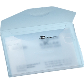 Étui pour cartes de visite-Etui PP EICHNER, pour 20 cartes de visite, blanc translucide