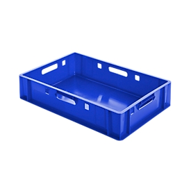 Euro Box boîte à viande, qualité alimentaire, capacité 25,3 L, version fermée, bleu