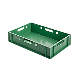 Euro Box boîte à viande, qualité alimentaire, capacité 25,3 L, version fermée, vert