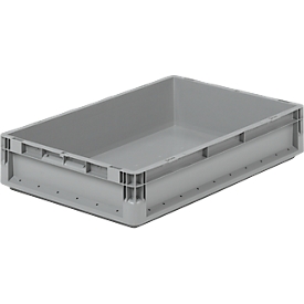 Euro Box lightweight container ELB 6120, made of PP, capacity 23.3 L, without lid, gray
