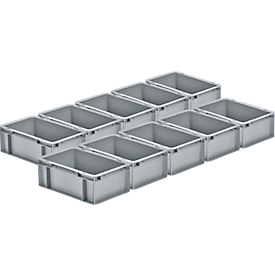 Euro Box SSI Schäfer EF 3120, 4,2 l, L 300 x B 200 x H 120 mm, grau, 10 Stück