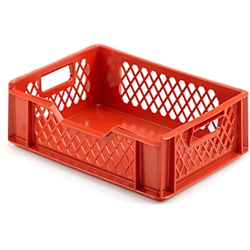 Euro Box vleesbak, voedselveilig, inhoud 10,8 liter, opengewerkte versie, rood