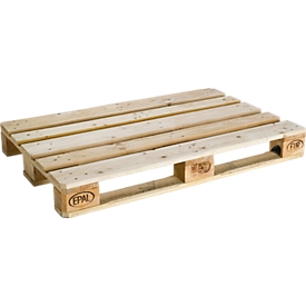 Euro pallet EPAL 1, L 1200 x W 800 x H 144 mm, load capacity up to 1500 kg, retractable on 4 sides, UIC standard 435.2, 10 pcs.