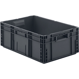 Eurobox SSI Schaefer Serie MF 6220, cerrada, polipropileno, L 600 x A 400 mm, volumen 41,6 l, sin tapa