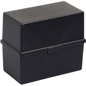 Exacompta boîte à fiches, A5, pour jusqu'à 200 cartes, avec couvercle, Ange Bleu, L 228 x P 170 x H 100 mm, polystyrène, noir