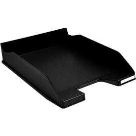 Exacompta Briefablage COMBO MIDI ECOBlack, A4+, Etikettenhalter, stapelbar, Blauer Engel, B 255 x T 346 x H 63 mm, Polystyrol, schwarz