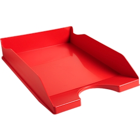 Exacompta Briefablage ECOTRAY Office, A4+, stapelbar, Blauer Engel, B 255 x T 345 x H 65 mm, Polystyrol, rot