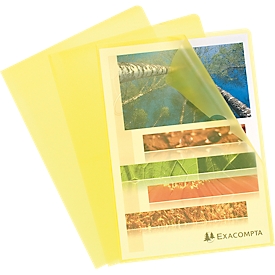 Exacompta document holder, DIN A4, grained, 100 pieces, yellow