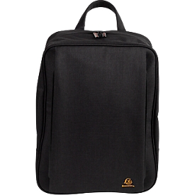 Exacompta Exactive® Smart Laptoprucksack, für Laptops bis 14″, wasserdichte Außentasche, Trolley-Schlaufe, B 320 x H 410 x T 150 mm, schwarz