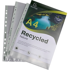 Exacompta Forever® brochurehoezen, gemaakt van gerecycled polypropeen, gekorreld, 120µ, voor DIN A4, 25 stuks