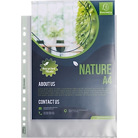 Exacompta Forever® brochurehoezen, gemaakt van gerecycled polypropeen, gekorreld, 90µ, voor DIN A4+, 50 stuks