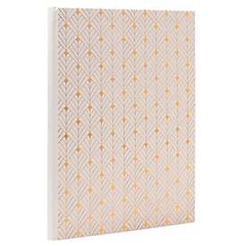 Exacompta Gästebuch Néo Déco Weiß 220x270 mm, 100 Seiten Clairefontaine, Goldschnitt, transparente Box