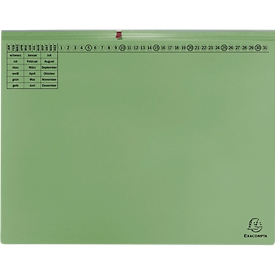 Exacompta hangmap, voor 2 x rechts nieten, gevouwen, uitzetvouw, organisatiedruk, gerecycled karton, groen, 25 st.
