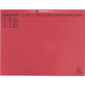 Exacompta hangmap, voor 2 x rechts nieten, gevouwen, uitzetvouw, organisatiedruk, gerecycled karton, rood, 25 st.