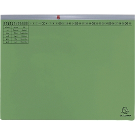 Exacompta hangmap, voor links nieten, gevouwen, uitzetvouw, organisatiedruk, Blauer Engel, recycled karton, groen, 25 st.