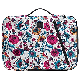 Exacompta Housse pour ordinateur portable Sleeve 13-14 pouces Paisley, rembourrée, protection des coins, poignée rétractable, poche avant, recyclée