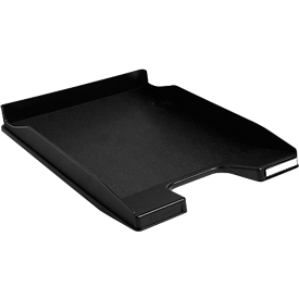 Exacompta letter tray COMBO MINI ECOBlack, A4+, up to 250 sheets, label holder, stackable, Blue Angel, W 255 x D 347 x H 38 mm, PS, black