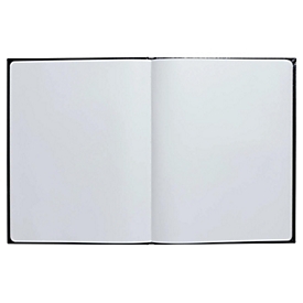 Exacompta Livre d'or Graphique Noir 270x220 mm, 100 pages Clairefontaine vierges, tranche dorée, ligne dorée, boîte cristal