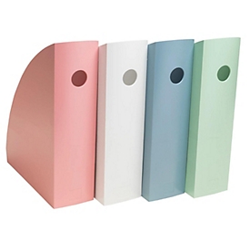 Exacompta Mag-Cube magazijnmappen set van 4 A4+ AutentiK assorti, hoge archiefcapaciteit, grijpgat, 25 jaar garantie