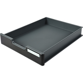 Exacompta MODULODOC Schublade Standard EcoBlack, Front schwarz mit Etikettenhalter, passend für Modulodoc, 25 Jahre Garantie