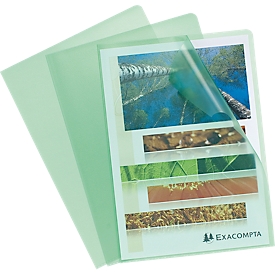 Exacompta Pochette transparente, DIN A4, grainée, 100 pièces, vert