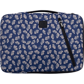 Exacompta Sacoche pour ordinateur portable Sleeve 13-14 pouces Zen, rembourrée, protection des coins, poignée escamotable, poche avant, recyclée