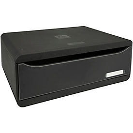 Exacompta Toolbox zwart, archiefmodule met 1 lade &amp; etikethouders, liggend formaat 270 mm diep, stapelbaar, 25 jaar garantie