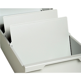 Exacompta Trennplatte für Karteikästen, A5 Querformat, B 210 x T 150 mm, Blauer Engel, Polystyrol, lichtgrau