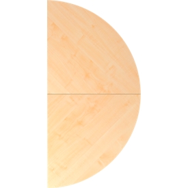 Extension table Breno, for desks Breno, ⌀ 1600 mm, maple/silver