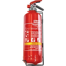 Extincteur à graisse Gloria FBDP2, DIN EN 3 pour classes d'incendie A/B/F, volume 2 l, largeur de pulvérisation 2 m, avec manomètre, rouge