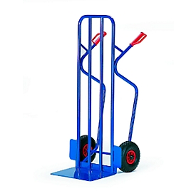 Extra brede steekwagen Rollcart - stalen - luchtbanden - draagvermogen 250 kg