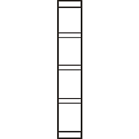 extremo, para estantería de acero PROGRESS 2000, Al 1900 x P 300 mm, negro