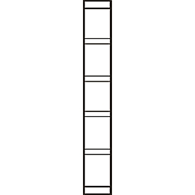 extremo, para estantería de acero PROGRESS 2000, Al 2250 x P 300 mm, negro